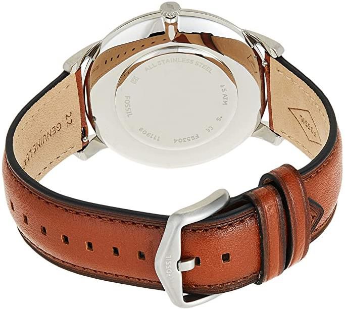 FOSSIL The Minimalist Herrenuhr mit Lederarmband und blauen Ziffernblatt für 59,50€ (statt 73€)