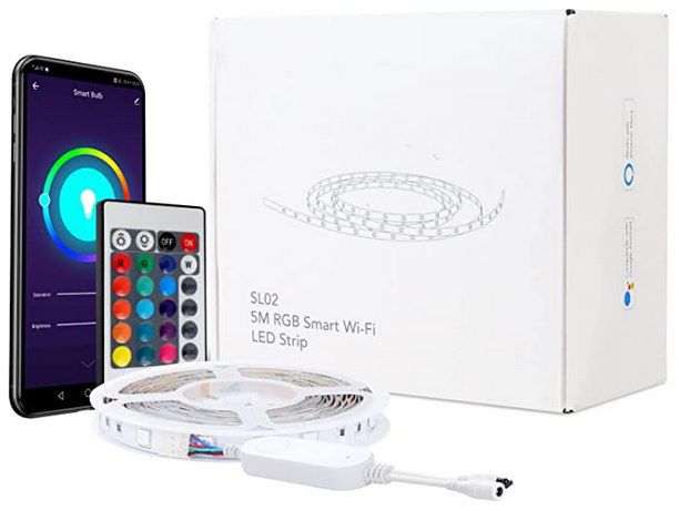 Yoemo SL02   5m LED Streifen mit App Steuerung & Fernbedienung für 10,99€   Prime
