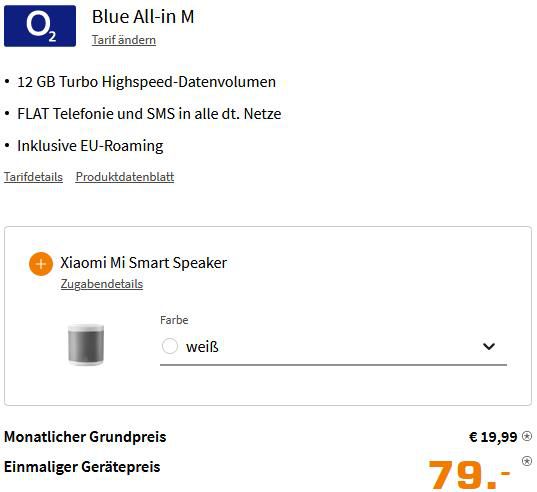 Xiaomi 11T 5G mit 256GB + Xiaomi Mi Smart Speaker für 79€ + o2 Allnet Flat mit 12GB LTE für 19,99€ mtl.