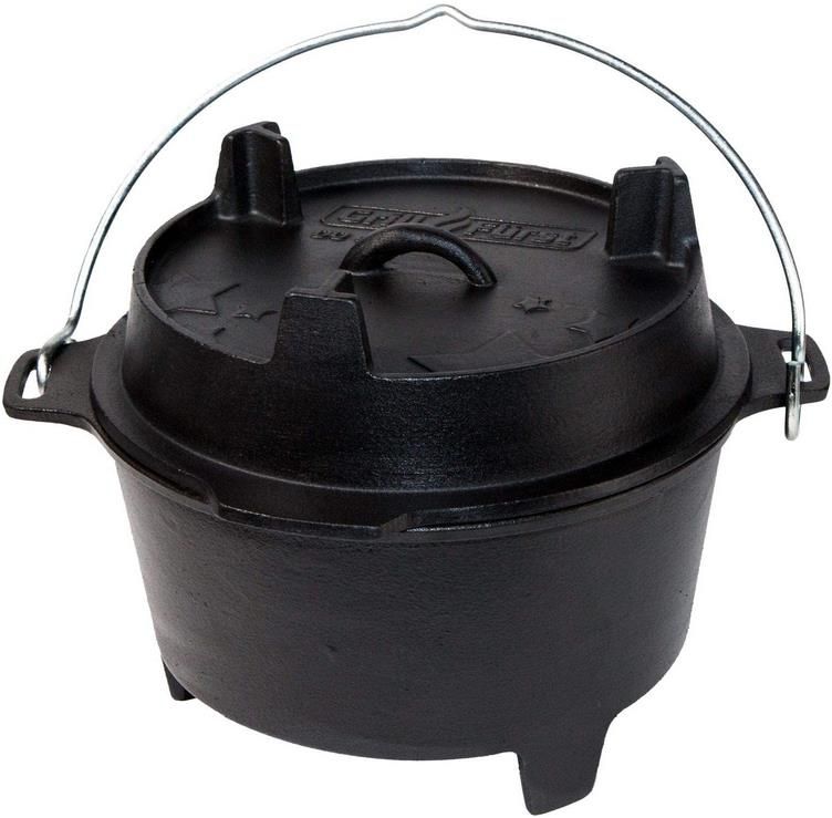 Grillfürst Dutch Oven Feuertopf mit T Füßen ca. 6 Liter für 49,90€ (statt 60€) o. 4 Liter für 39,90€ (statt 55€)