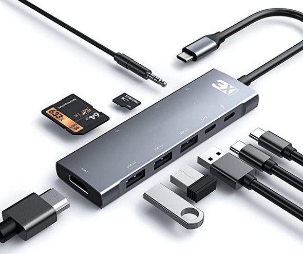 3XI 9in1 USB C Hub mit HDMI, 60W PD 3.0 & mehr für 22,99€ (statt 46€)