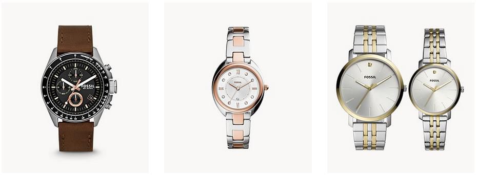 Fossil: Last Minute Weihnachtsgeschenke   bis zu 70% Rabatt   z.B. His and Hers Armbanduhren Set ab 67€ (statt 117€)