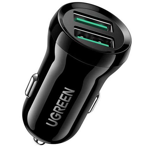 UGREEN 24W USB Autoladegerät mit Dual Port & QC 3.0 für 9,99€ (statt 16€)   Prime