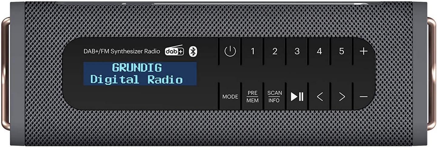 Grundig GBT Band Black   Bluetooth Lautsprecher mit DAB+ und UKW Radio für 59€ (statt 66€)