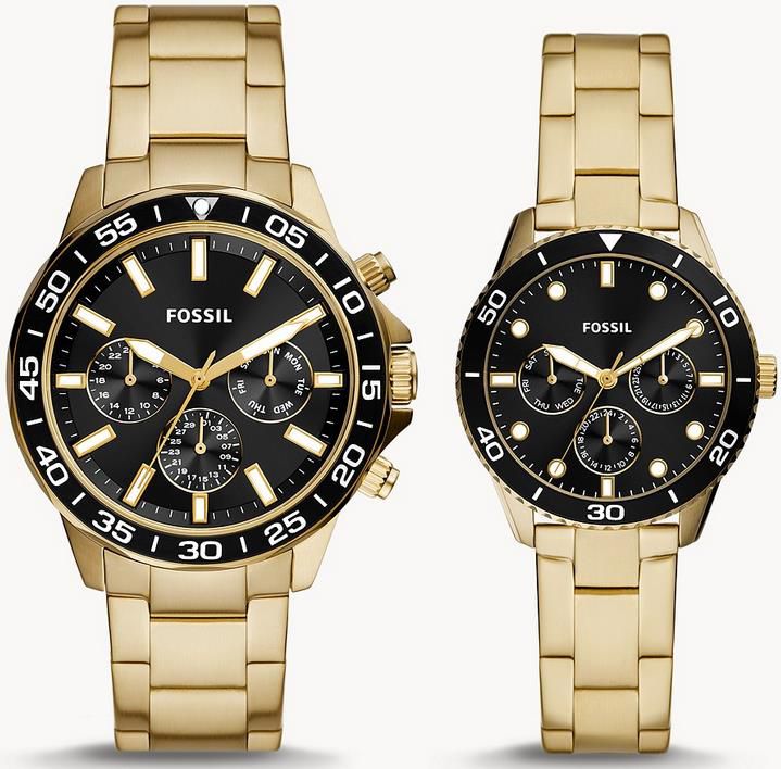 Fossil: Last Minute Weihnachtsgeschenke   bis zu 70% Rabatt   z.B. His and Hers Armbanduhren Set ab 67€ (statt 117€)