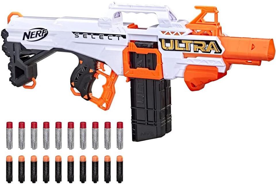 Nerf Ultra Select   vollmotorisierter Blaster für Distanz  oder Präzisionsschüsse für 42,49€ (statt 55€)