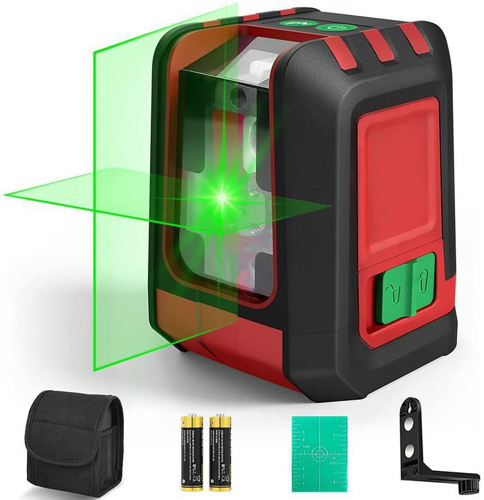 Michark Kreuzlinienlaser   Selbstnivellierend 30 Meter mit grünem Laser für 23,99€ (statt 38€)