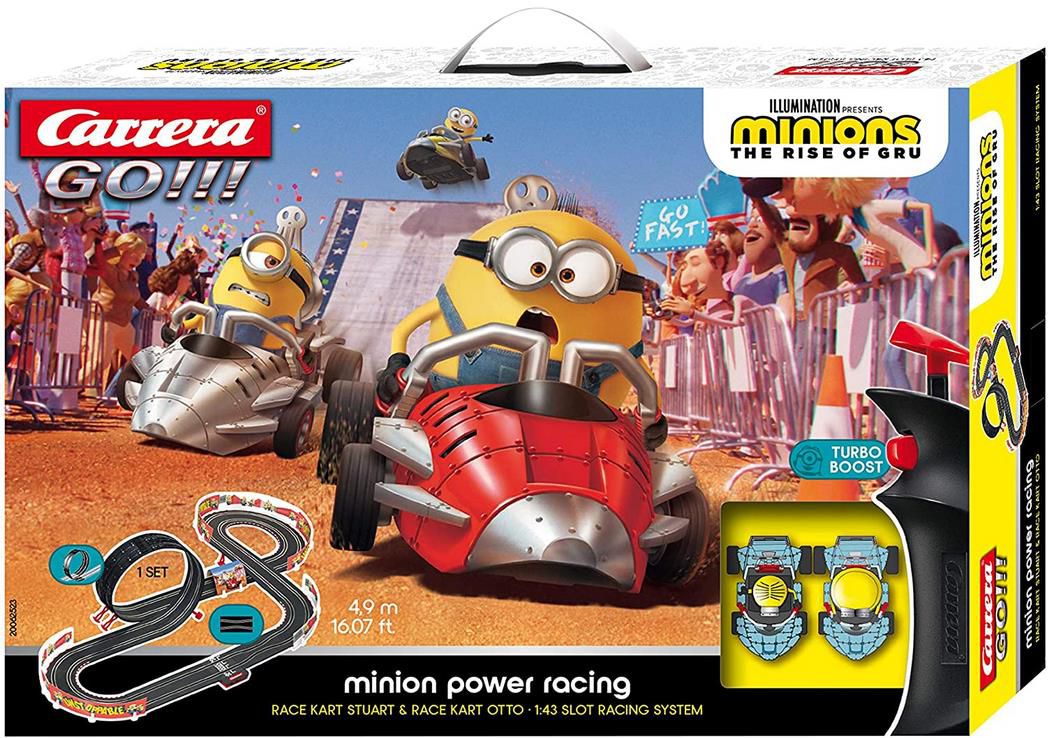Carrera GO!!! Minion Power Racing Rennstrecken Set   4,9m mit 2 Autos für 41,59€ (statt 54€)