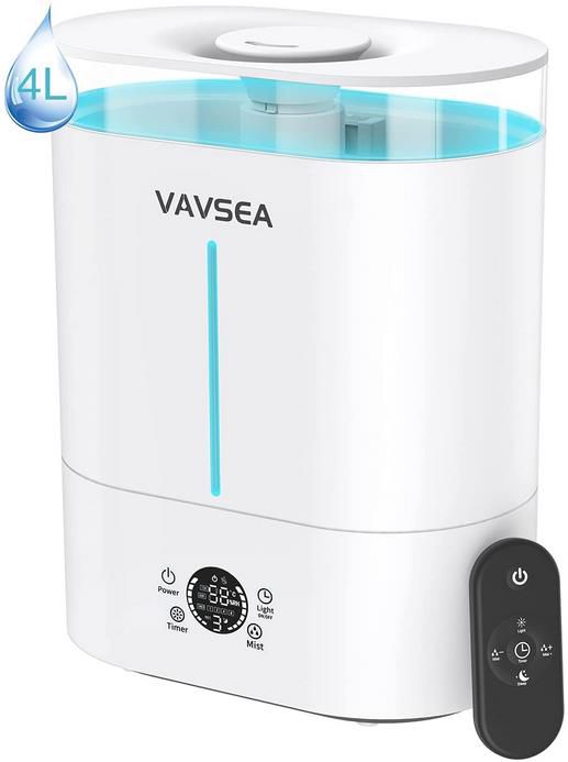 VAVSEA Ultraschall Raumluftbefeuchter mit hoher Wassertankkapazität (4 Liter) für 24,99€ (statt 50€)
