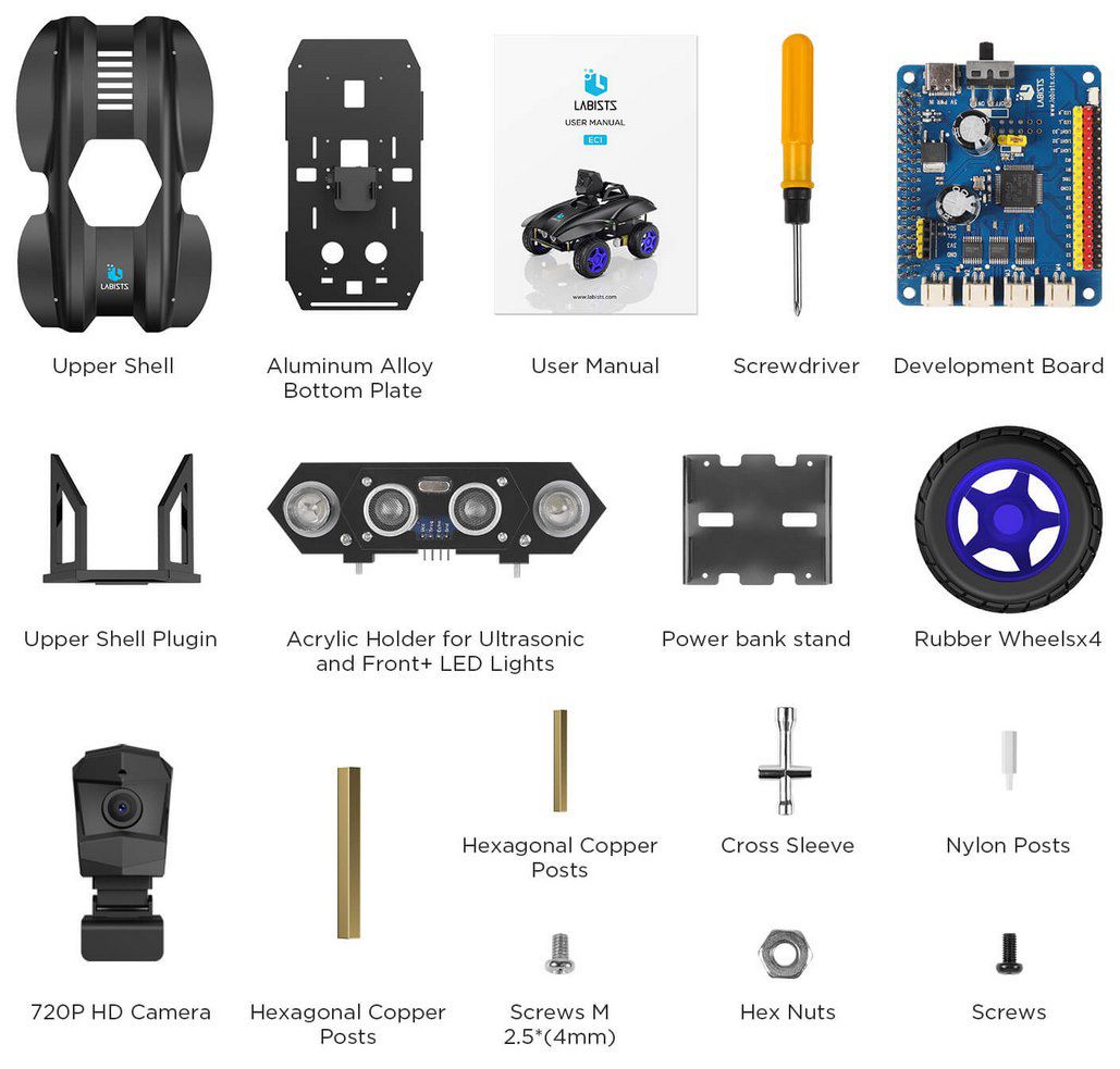 Labists Raspberry Pi Smart Car Kit für 50€ (statt 90€)