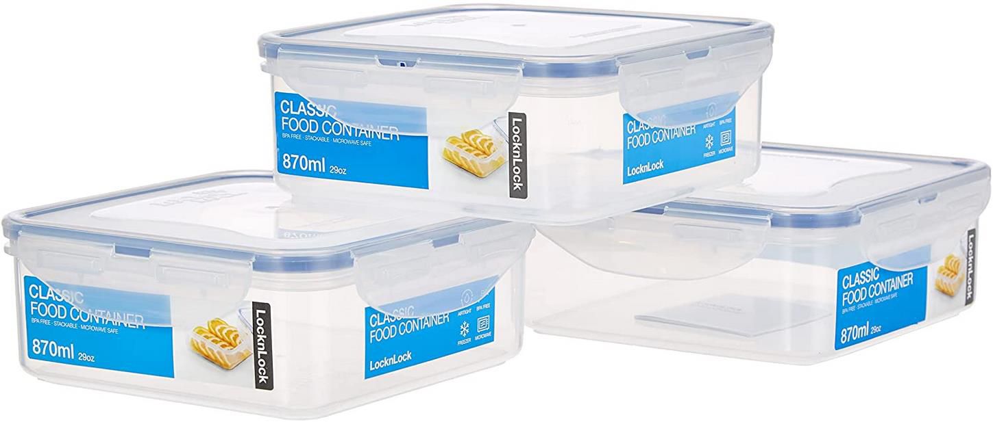 Lock & Lock Lunch Boxen Set 3 teilig 870ml für 7,99€ (statt 12€)   Prime