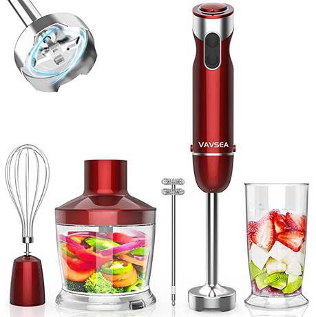 VAVSEA Stabmixer Set mit 1.000W mit Pürierstab, Schneebesen & Mixbecher für 24,99€ (statt 50€)