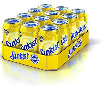 12x 0,33L Sunkist Zitronen Limetten Erfrischungsgetränk ab 4,52€ (statt 9€)   Prime Sparabo zzgl. 3€ Pfand