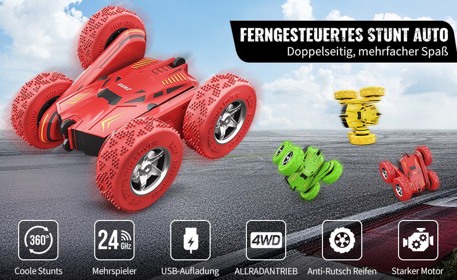 SGILE RC Stunt Auto mit Allradantrieb für 14,99€ (statt 25€)   Primer