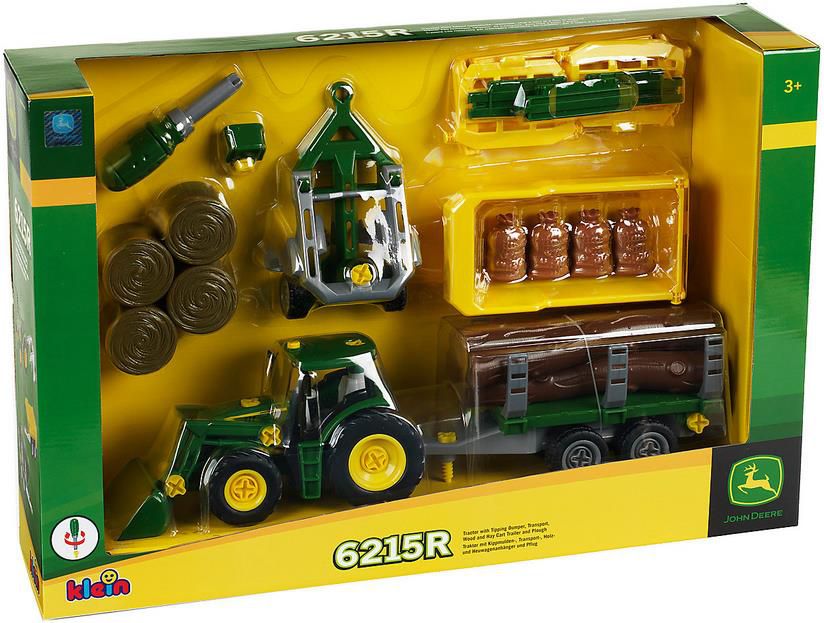 John Deere Traktor mit Anhänger und Pflug Spielzeug für 37,94€ (statt 45€)