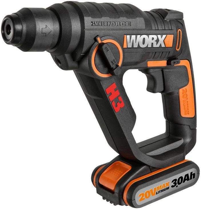 Worx wx390.31 Akku Bohrhammer H3 3 in 1, 20 V für 85,80€ (statt 112€)