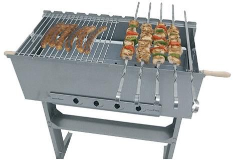 Thüros Baikal Holzkohle Schaschlikgrill mit 30 x 60 cm Grillfläche für 140€ (statt 199€)