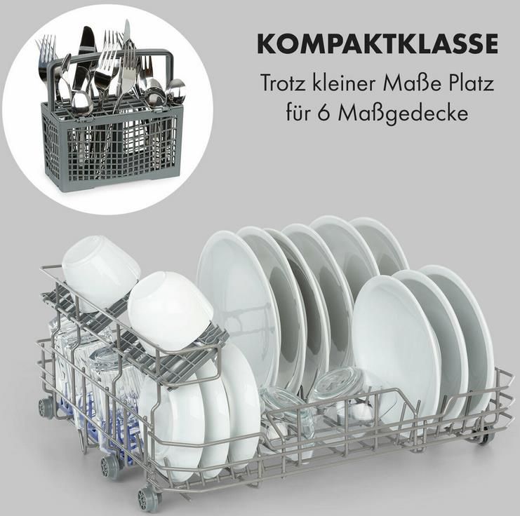 Klarstein Lagoona Tisch Geschirrspülmaschine   6 Gedecke für 284,98€ (statt 330€)