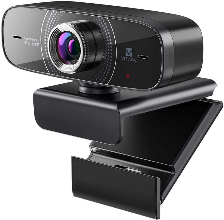 Vitade 1080p Webcam mit Mikrofon und 110 ° Weitwinkel für 10,80€ (statt 36€)