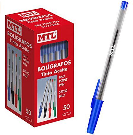 50x MTL Kugelschreiber in Blau mit Kappe für 6,41€ (statt 21€)   Prime