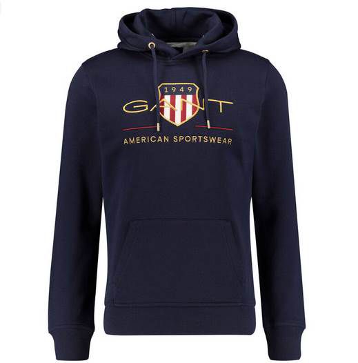 GANT Archive Shield Hoodie in Dunkelblau für 65€ (statt 80€)