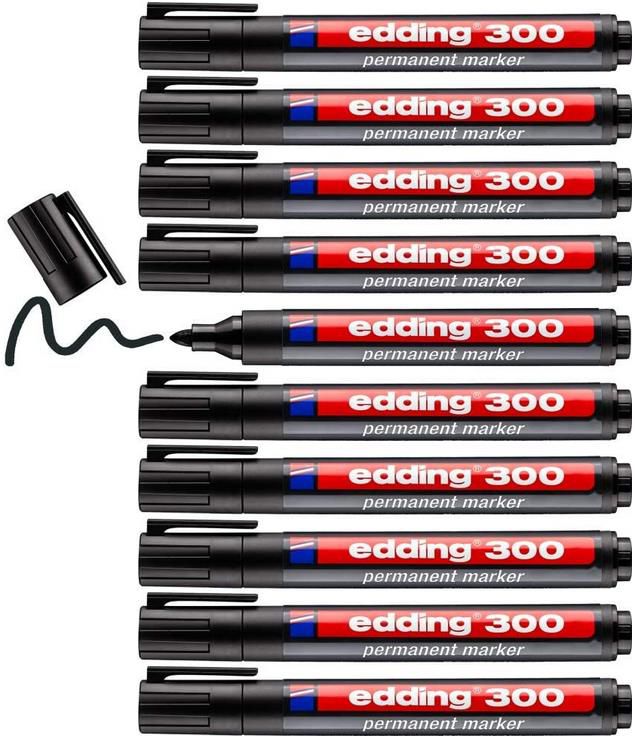 10er Pack edding 300 Permanentmarker 1,5 3 mm   wasserfest für 5,88€ (statt 9€)   Prime