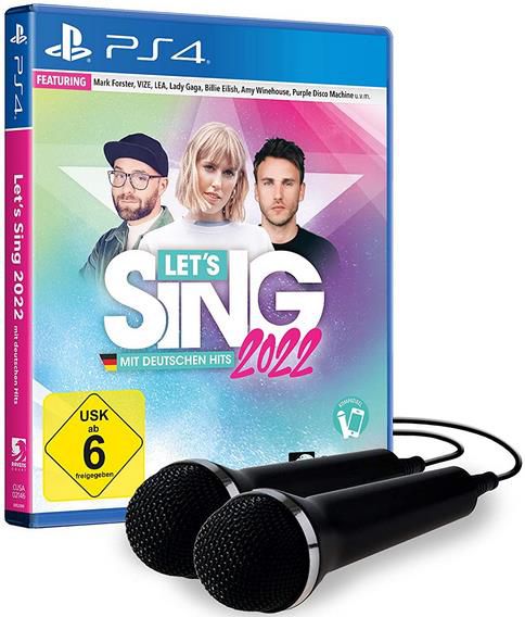 Lets Sing 2022 mit deutschen Hits + 2 Mikrofone (Playstation 4) für 39,99€ (statt 54€)