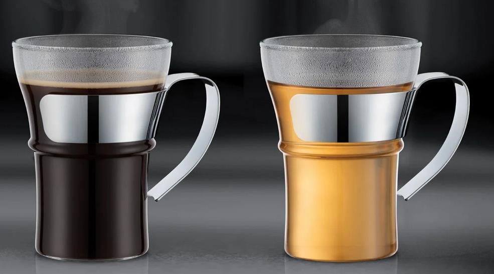 2er Set BODUM Teegläser mit Metallgriff   350ml für 17,94€ (statt 40€)