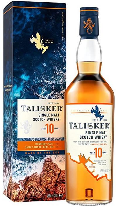Premium Whiskys bei Amazon   z.B. Talisker Islay Single Malt Scotch Whisky für 26,09€ (statt 32€)