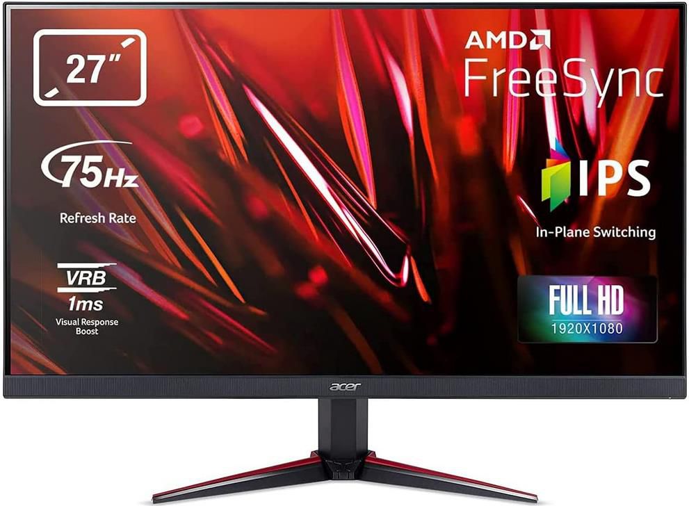 Acer Nitro VG270   27 Zoll Full HD Monitor mit 75Hz, 1ms für 129€ (statt 155€)