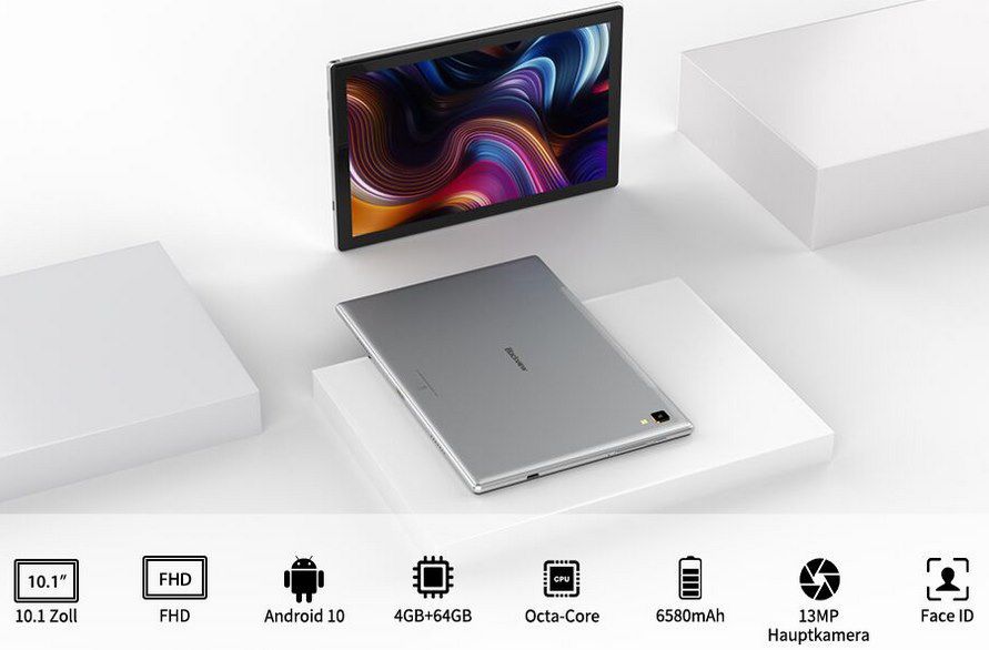 Blackview Tab 8   10 Zoll Tablet mit 64GB, LTE & Android 11 für 119€ (statt 140€)
