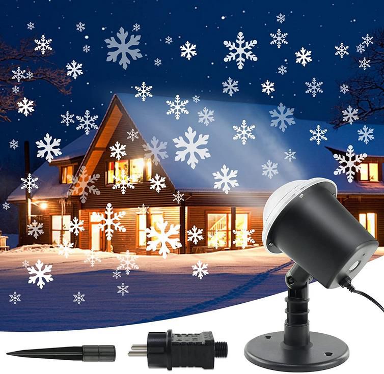 BELLALICHT LED Projektorlampe mit Schneeflocken Effektlicht für 13,49€ (statt 27€)