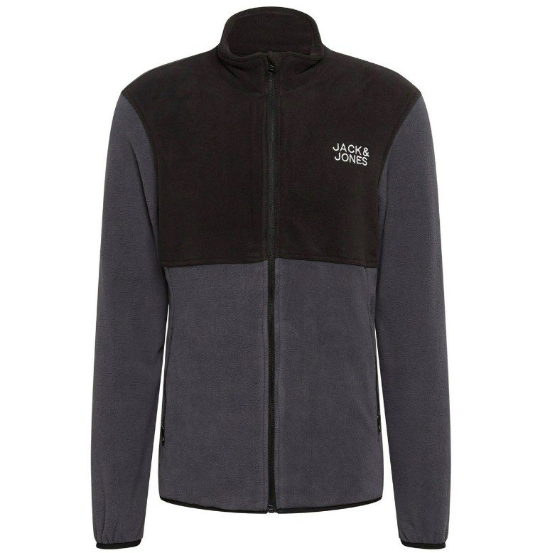 Jack & Jones Fleecejacke Hype in Grauschwarz für 20,90€ (statt 30€)