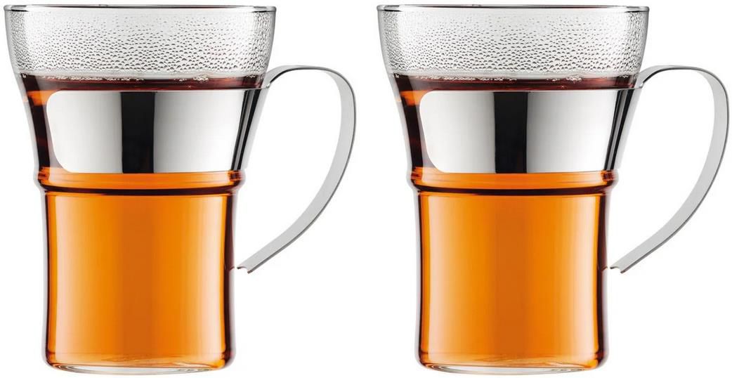 2er Set BODUM Teegläser mit Metallgriff   350ml für 17,94€ (statt 40€)