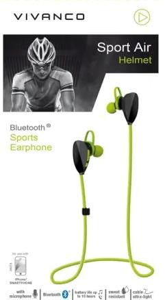 Vivanco Sport Air Helmet   Bluetooth Sport Kopfhörer mit Headset Funktion für 11,99€ (statt 39€)