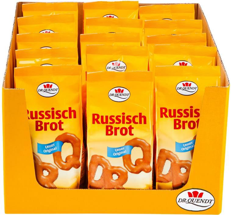15er Pack Dr. Quendt Russisch Brot   100 g Packung für 16,44€ (statt 21€)
