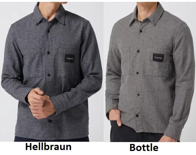 Calvin Klein Hemdjacke in Regular Fit  aus Baumwolle in Bottle oder Hellbraun für 63,99€ (statt 80€)