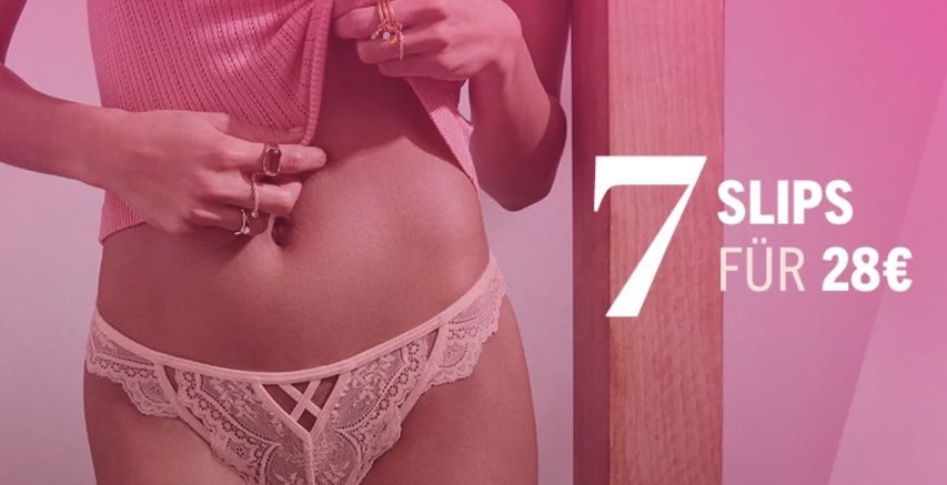 7 Slips für 28€ bei Hunkemöller (166 Artikel)   keine Versandkosten bei Abholung