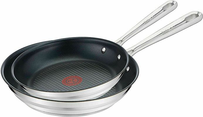 Tefal E011S2 Pfannenset Jamie Oliver Brushed (2 teilig) für 79,99€ (statt 124€)