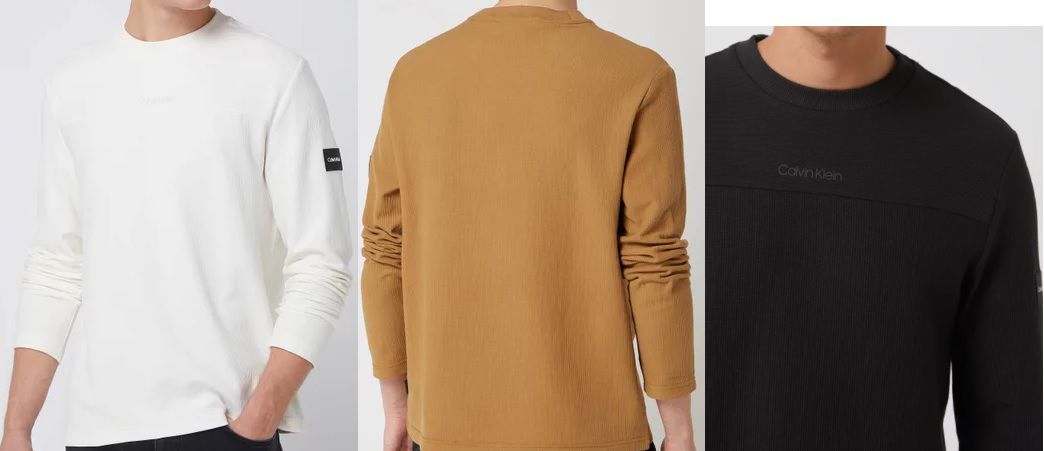 Calvin Klein Langarmshirt OTTOMAN   in Weiß, Camel oder Schwarz für 35,99€ (statt 45€)