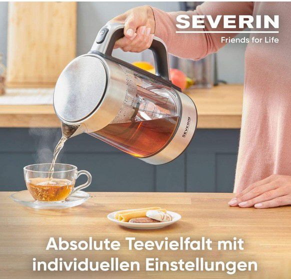 Severin WK 3422 Wasser /Teekocher mit Automatikprogrammen für 71,99€ (statt 98€)  25€ Cahback