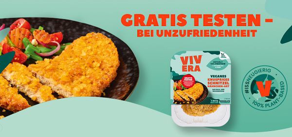 Vivera Veganes knuspriges Schnitzel Hähnchen Art gratis ausprobieren