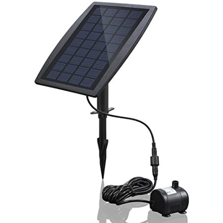 Decdeal Solar Teichpumpe (200L/h) mit bürstenlosem Motor für 11,99€ (statt 31€)