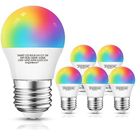 5x Aigostar E27 WLAN RGB Glühbirnen mit 5W für 18,49€ (statt 38€)
