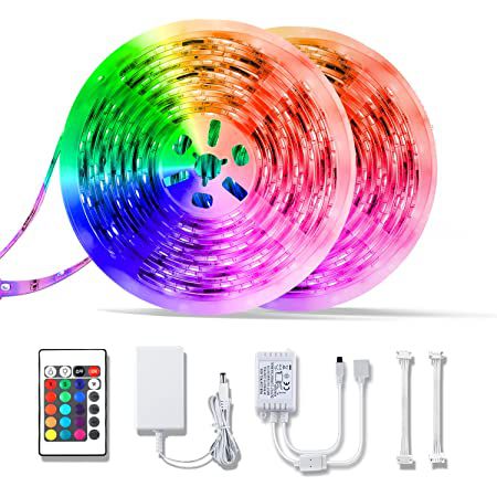 2x5m Yoemo RGB LED Streifen mit Fernbedienung für 12,99€ (statt 26€)   Prime