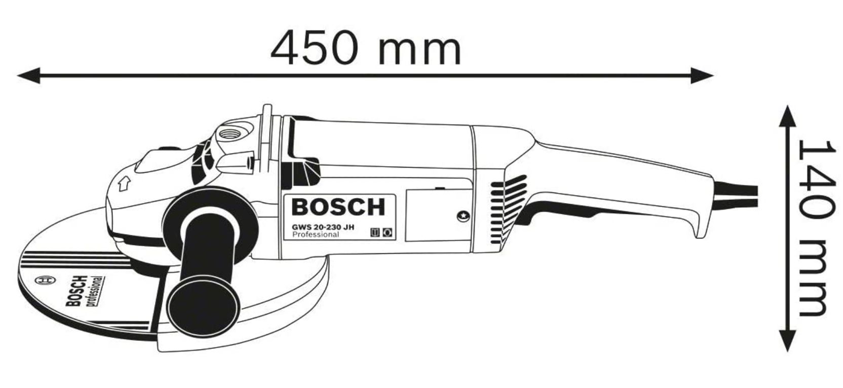 Bosch Professional Winkelschleifer GWS 20 230 JH mit 2.000 Watt & 230mm Scheiben Ø für 72,65€ (statt 115€)