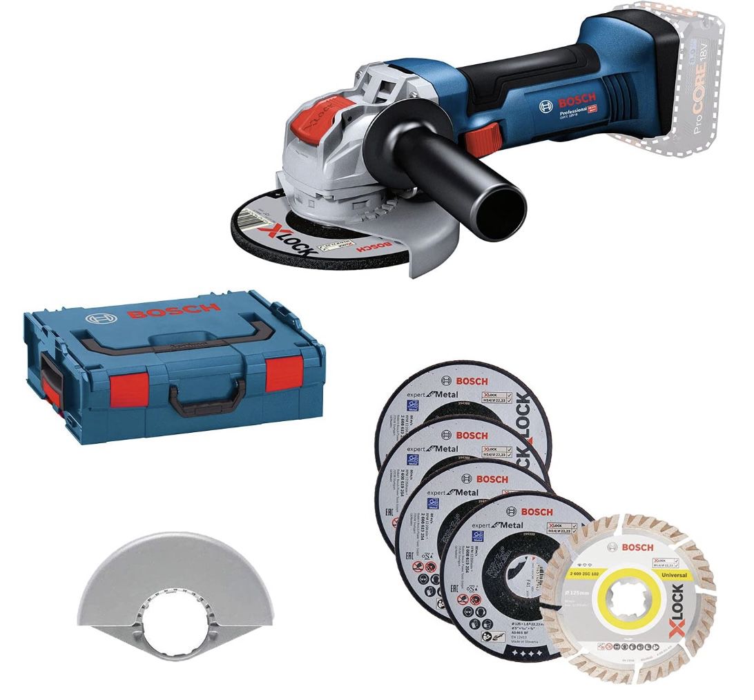 Bosch Professional GWX 18V 8 Winkelschleifer mit Scheiben Ø 125 mm & in L BOXX 136 für 115,34€ (statt 196€)