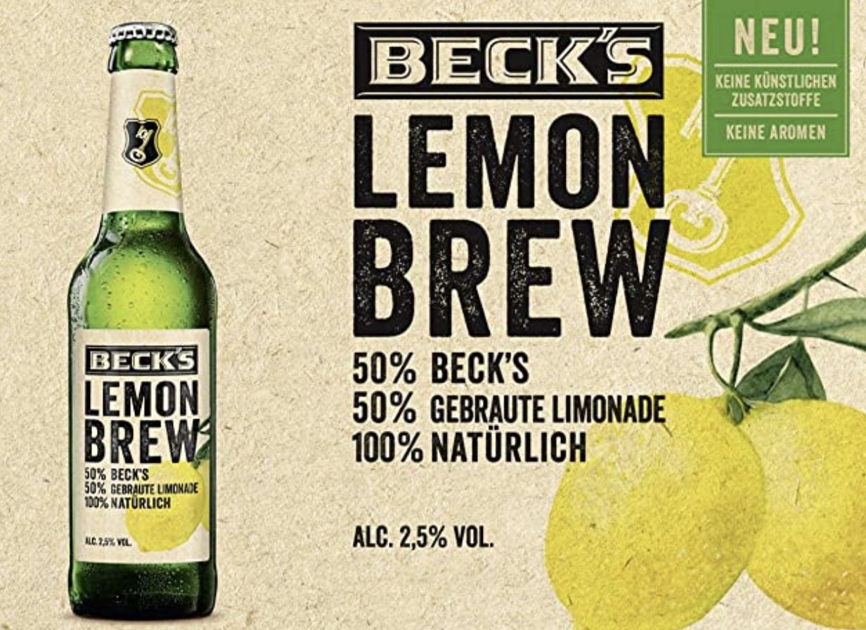 24x BECKS Lemon Brew Naturradler Flaschenbier ab 8,80€ zzgl. Pfand