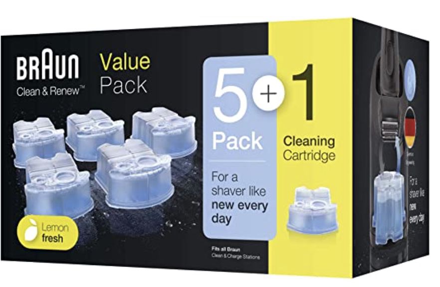 6er Pack Braun Clean & Renew Reinigungskartuschen für 16,24€ (statt 26€)   Prime Sparabo