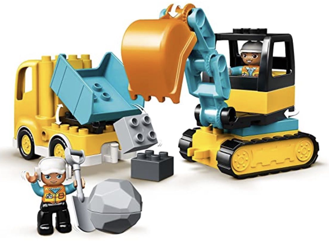 LEGO DUPLO Bagger und Laster Spielzeug mit Baufahrzeug ab 13,49€ (statt 19€)   Prime
